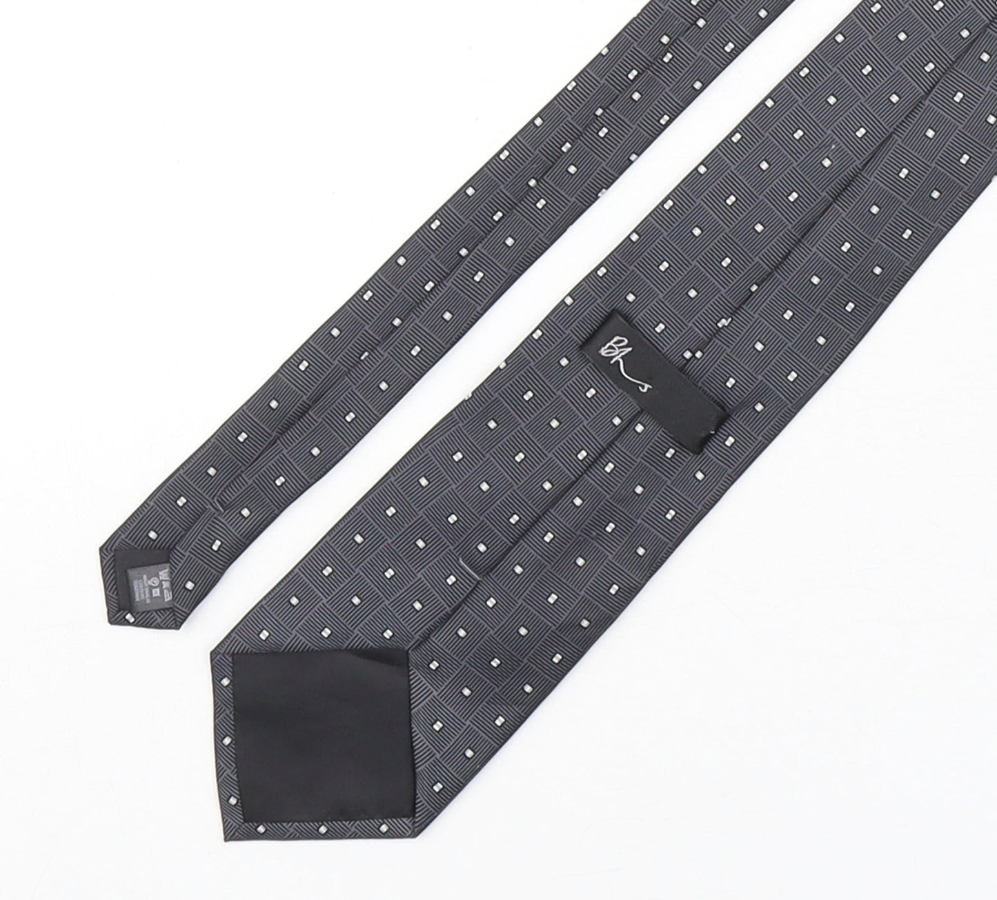 BHS Mens Multicoloured Geometric Polyester Pointed Tie One Size