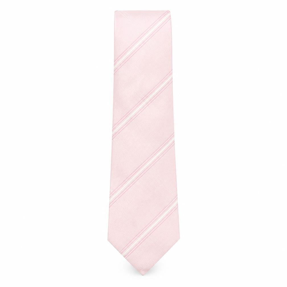 Linea  Mens Pink Plaids & Checks Silk Pointed Tie One Size
