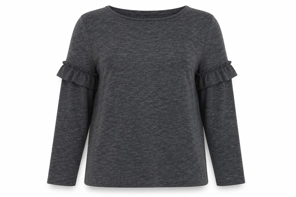 Papaya Womens Grey Round Neck  Polyester Pullover Jumper Size 12