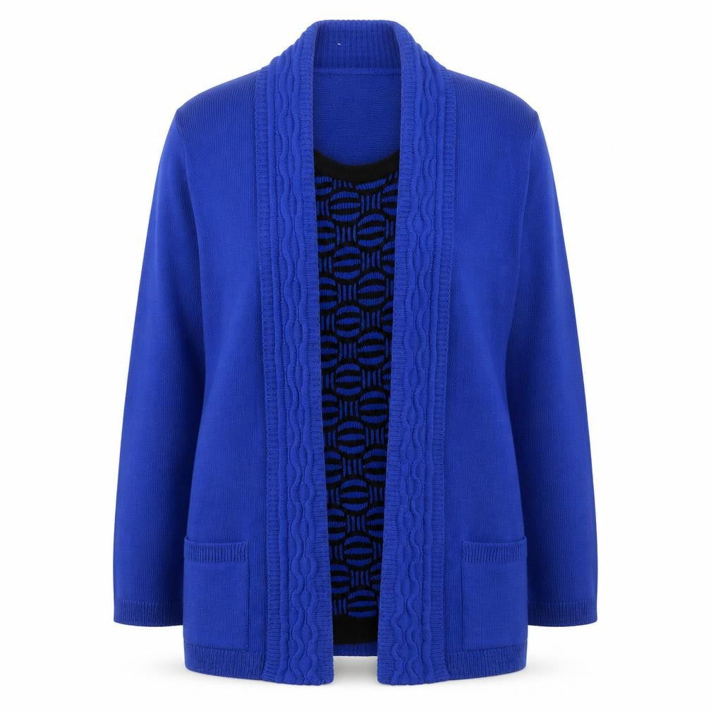 Envy Womens Blue Round Neck  Acrylic Pullover Jumper Size M   - M / L