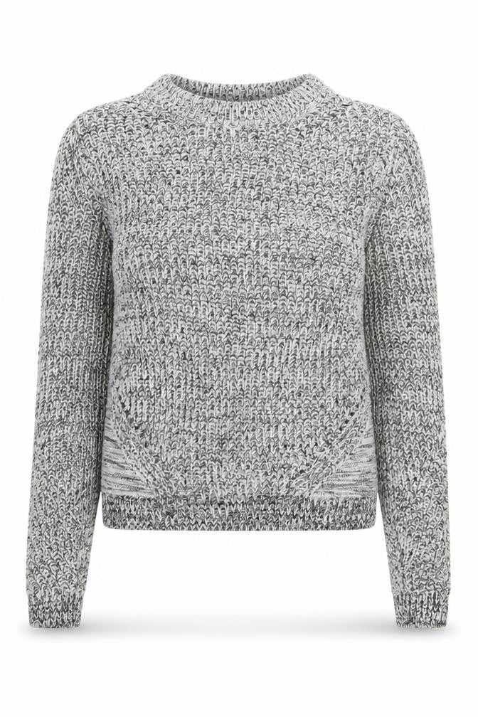 H&M Womens Grey Crew Neck  Cotton Pullover Jumper Size XS