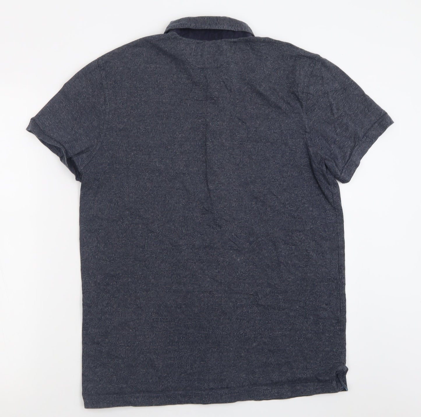 IKE BEHAR Mens Blue  Cotton  Button-Up Size M Collared Button