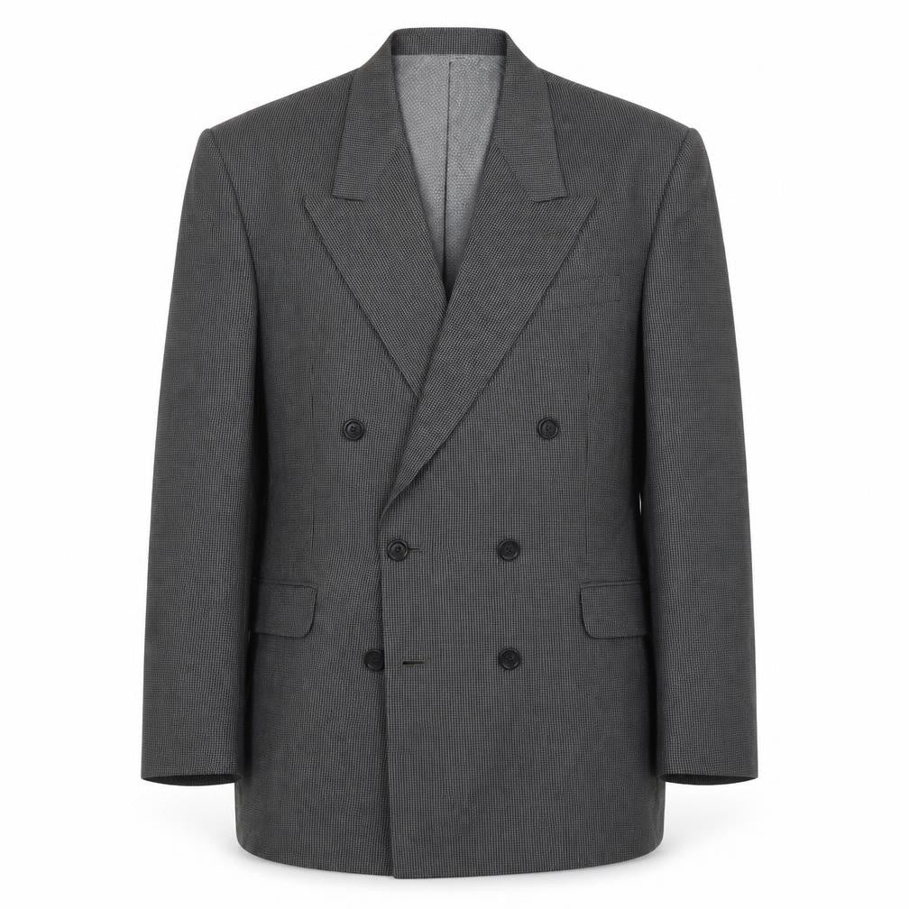 River Island Mens Grey Plaid Polyester Jacket Suit Jacket Size 38