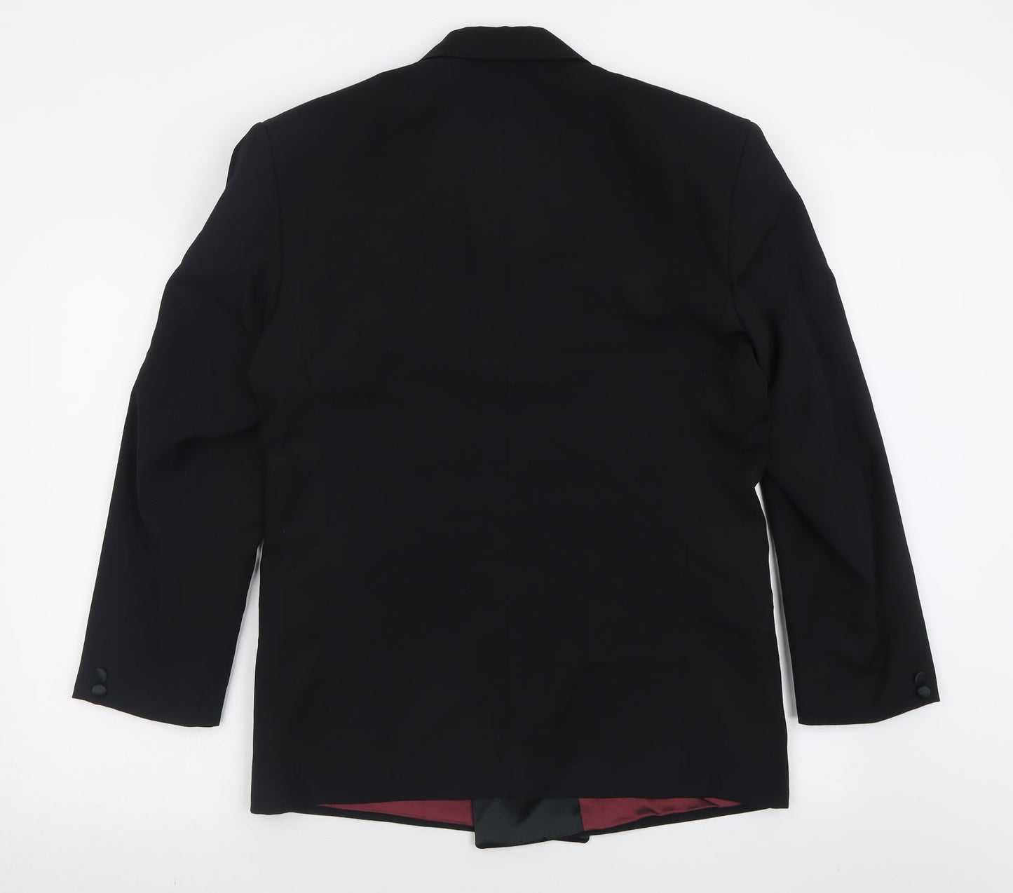 Preworn Mens Black  Polyacrylate Fibre Jacket Suit Jacket Size 40