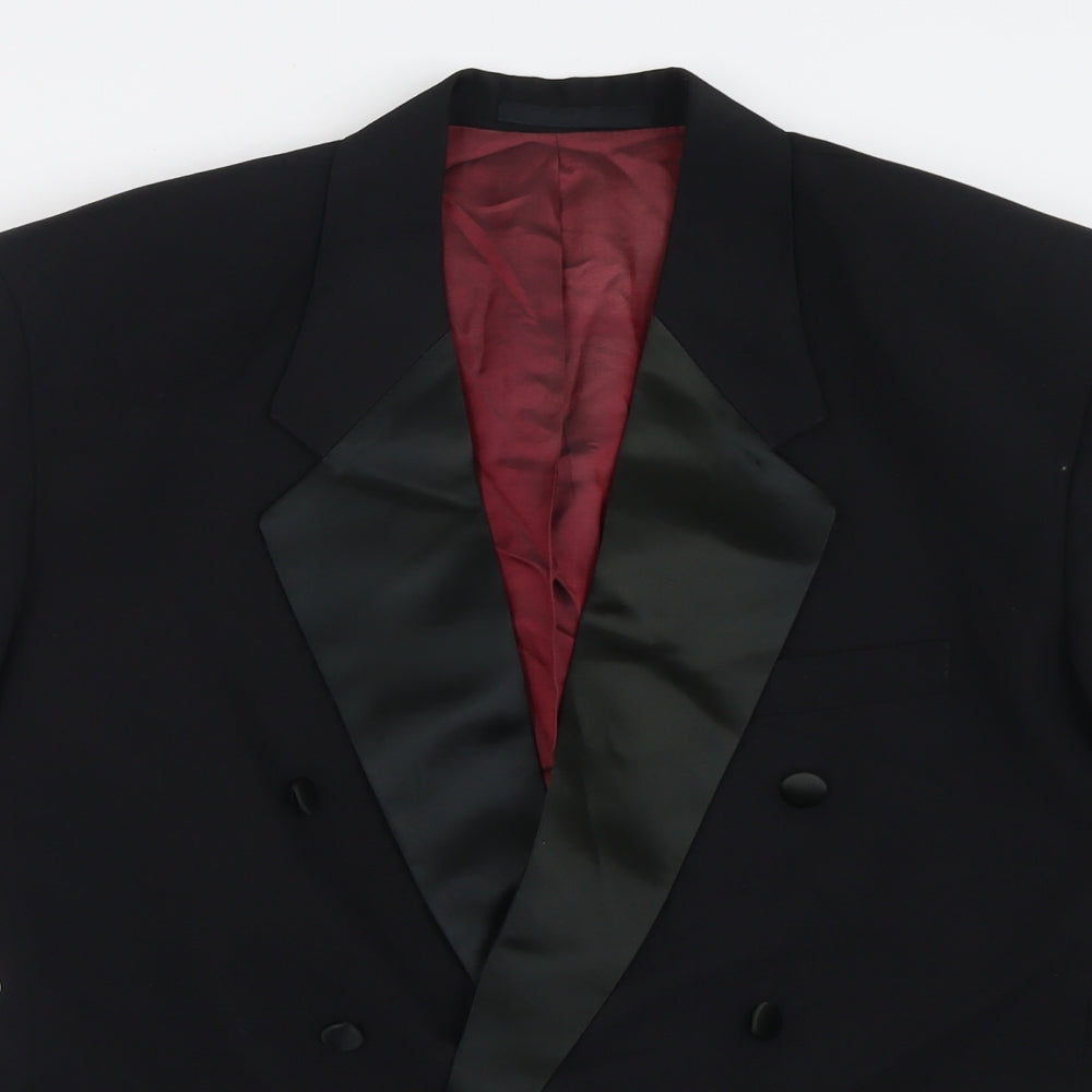 Preworn Mens Black  Polyacrylate Fibre Jacket Suit Jacket Size 40
