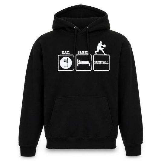 Awdis Mens Black  Cotton Pullover Hoodie Size S   - Basketball
