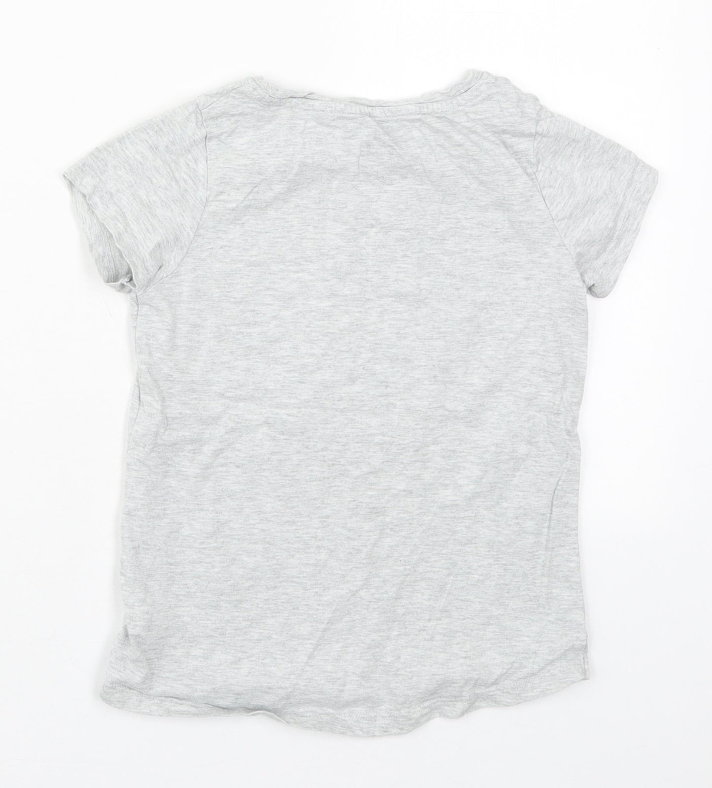 NEXT Boys Grey  Cotton Basic T-Shirt Size 5 Years Crew Neck Pullover - Today I Feel Happy Emoji