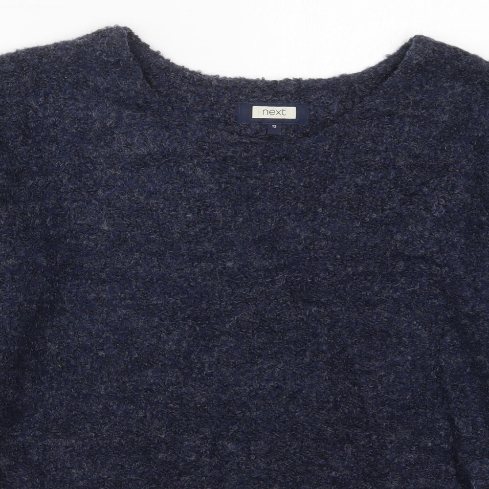 NEXT Womens Blue Round Neck  Polyester Pullover Jumper Size 12