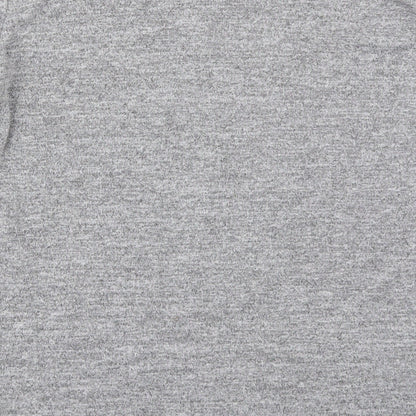 Silk Womens Grey Colourblock Polyester Basic T-Shirt Size M Crew Neck - Red