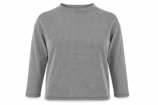 Zara Womens Black Striped Cotton Pullover Sweatshirt Size S  Pullover