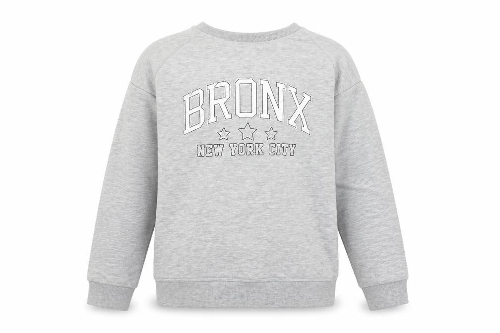 Primark Girls Grey  Cotton Pullover Sweatshirt Size 10-11 Years   - 'Bronx'