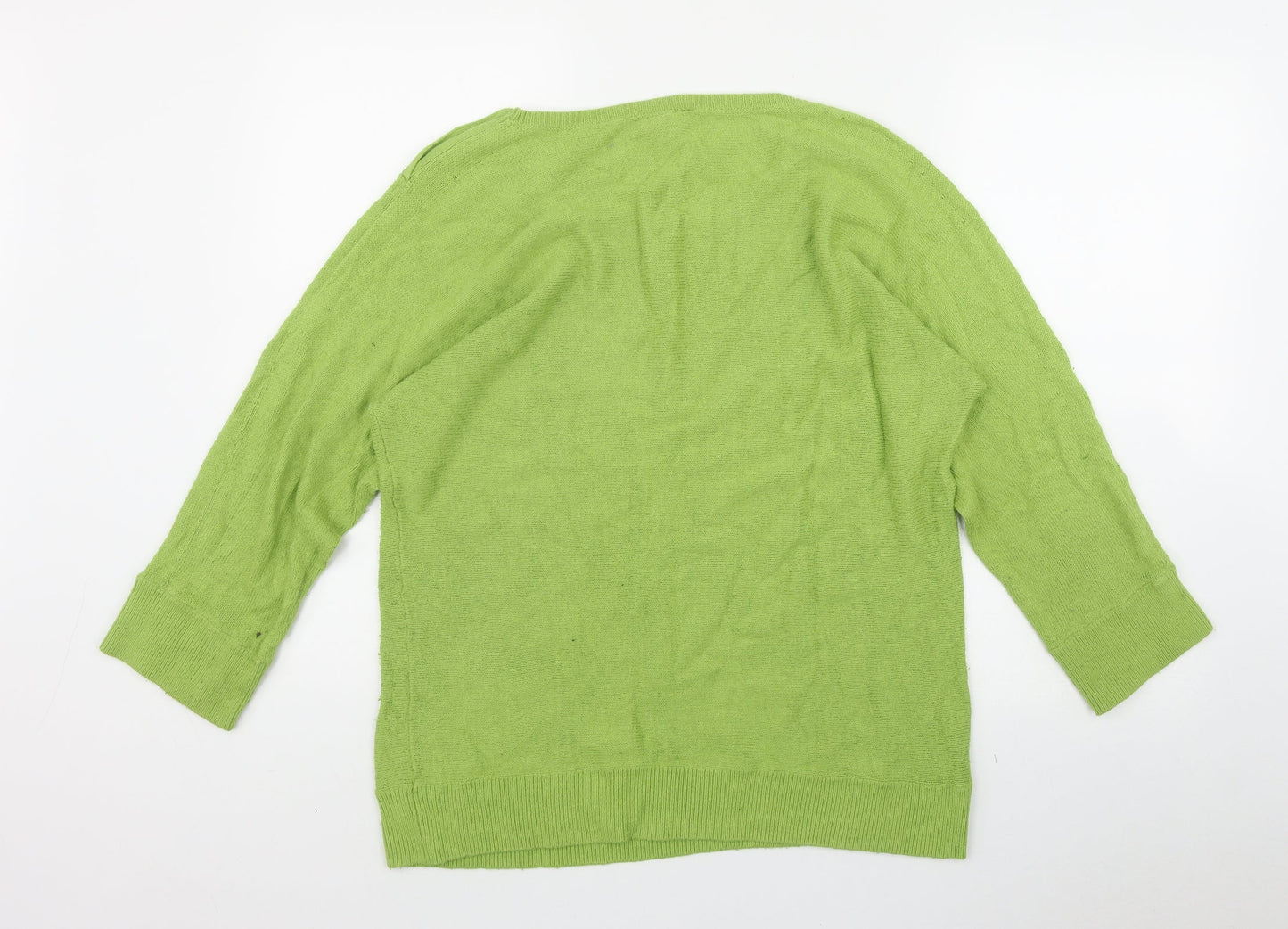 Ann Taylor Womens Green Round Neck  Polyester Pullover Jumper Size XL