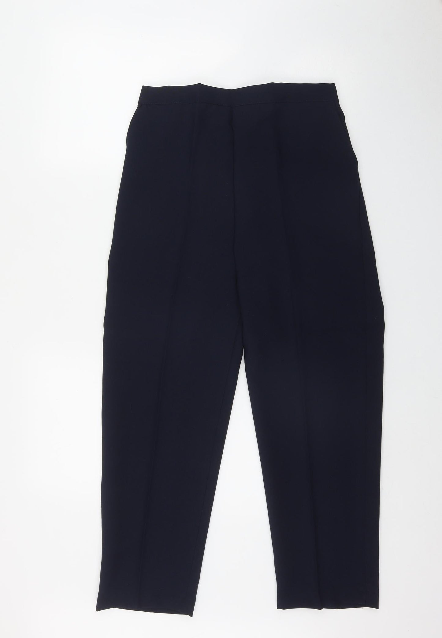 Preworn Womens Blue  Polyester Trousers  Size 14 L24 in Regular