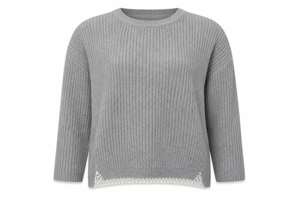 Atmosphere Womens Grey Round Neck  Acrylic Pullover Jumper Size 12