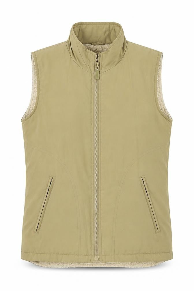 BHS Womens Beige   Gilet Jacket Size 8  Zip