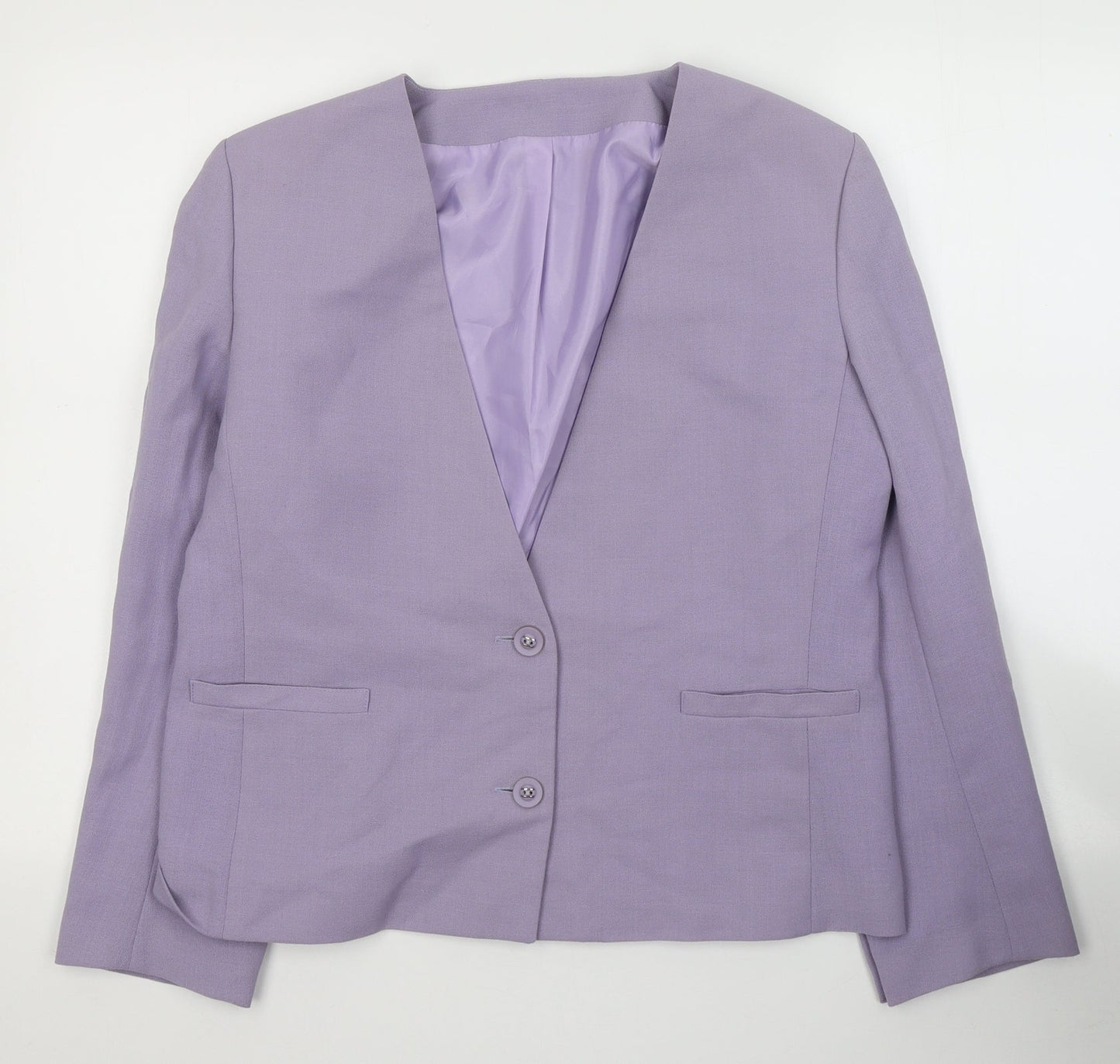 Great Britain Womens Purple   Jacket Blazer Size 14  Button