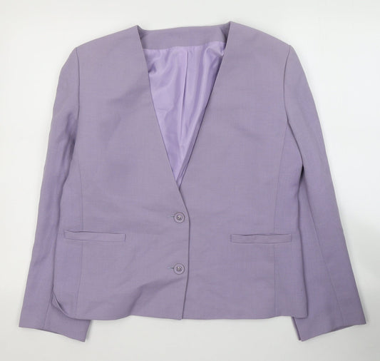 Great Britain Womens Purple   Jacket Blazer Size 14  Button