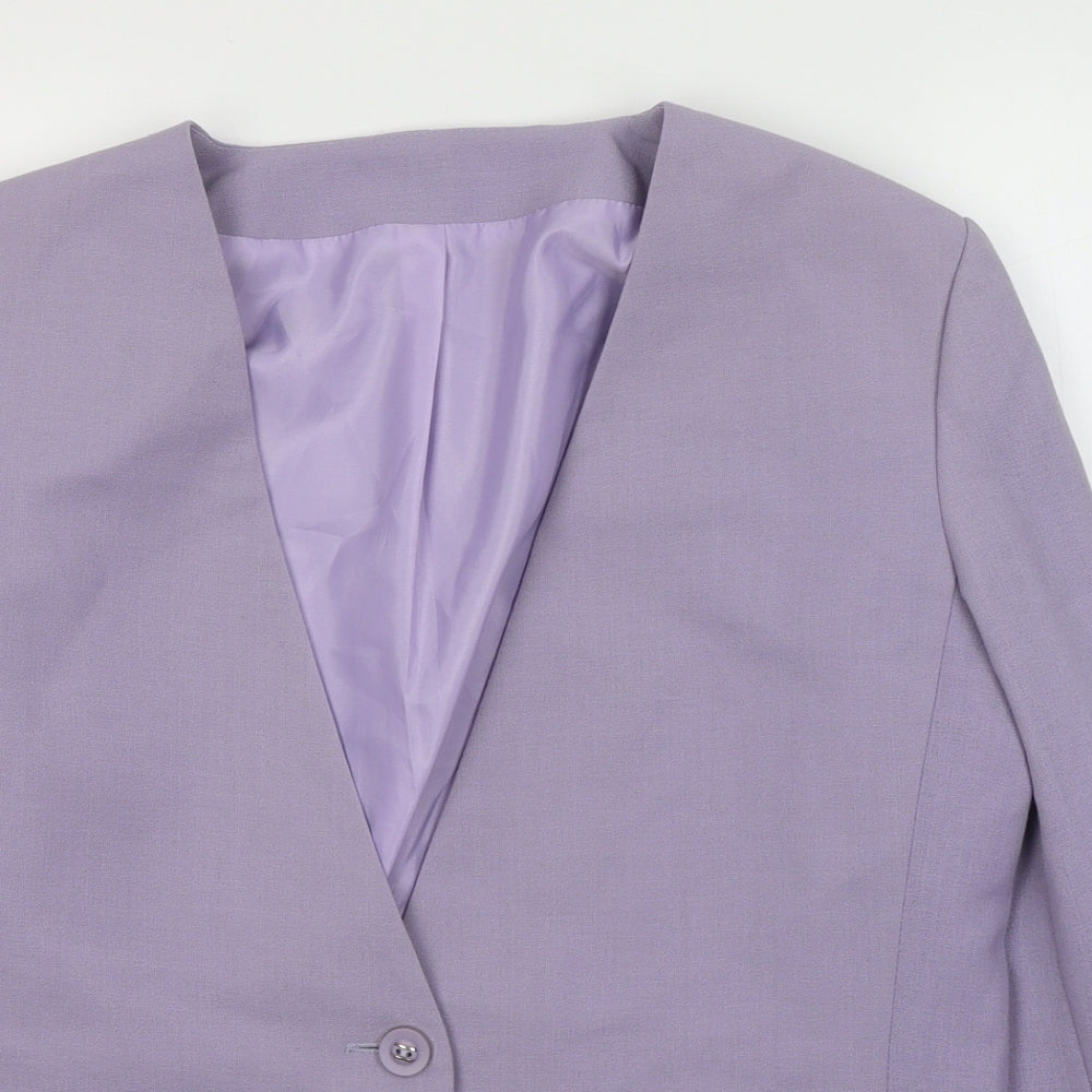 Great Britain Womens Purple   Jacket Blazer Size 14  Button