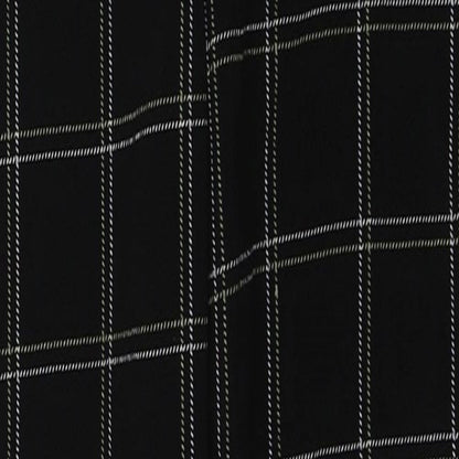 PRETTYLITTLETHING Womens Black Plaid Polyester Trousers  Size 4 L26 in Regular