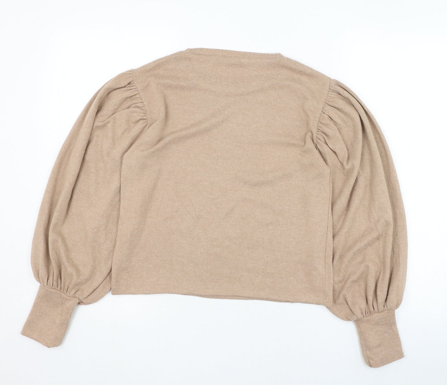 Zara Womens Brown Round Neck  Polyester Pullover Jumper Size S