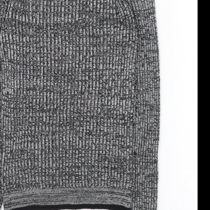 Topshop Womens Grey Round Neck  Acrylic Pullover Jumper Size 6