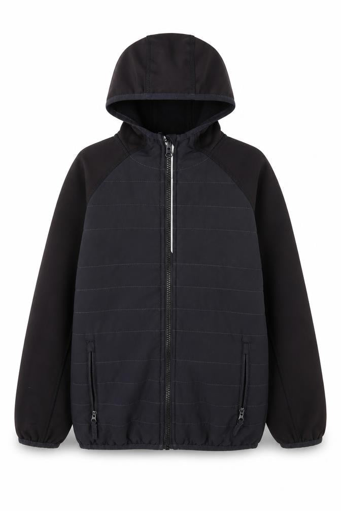 Crane Boys Black   Jacket Coat Size 9-10 Years  Zip
