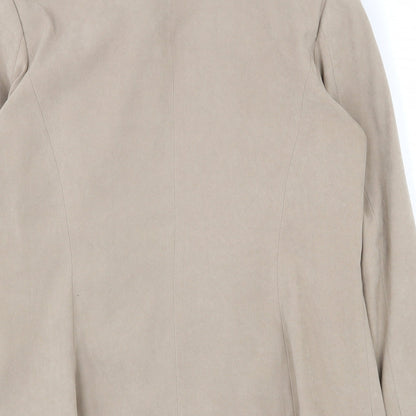 Mia Moda Womens Beige   Jacket  Size 12  Zip