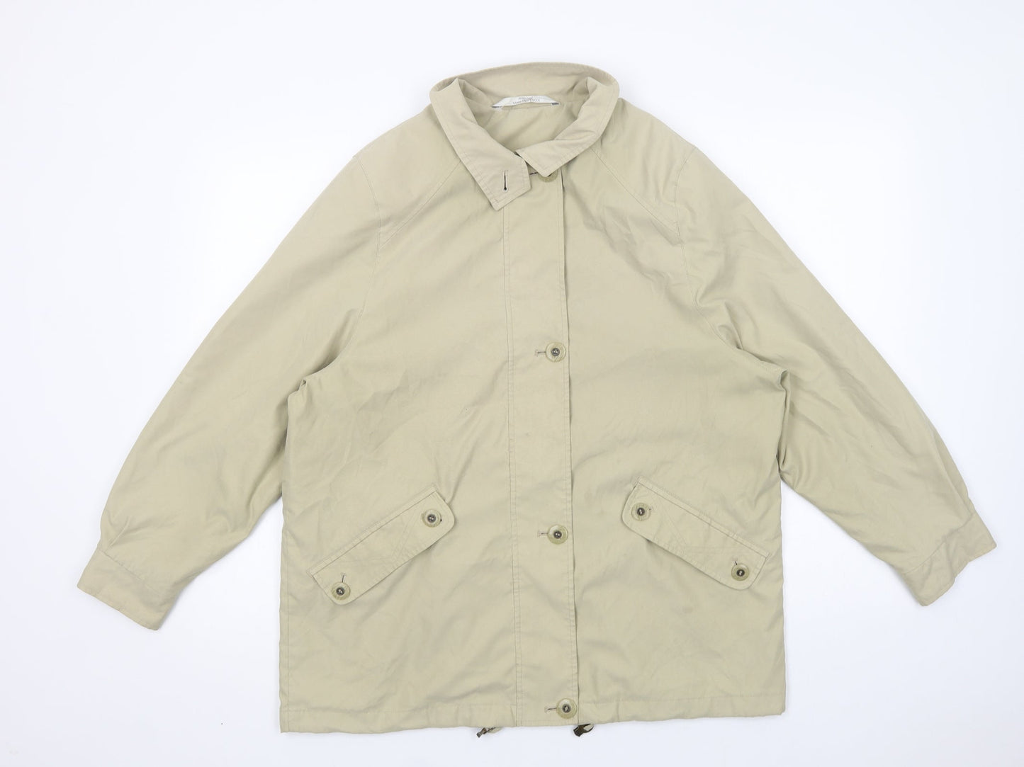 Marks and Spencer Womens Beige   Parka Jacket Size 12  Button