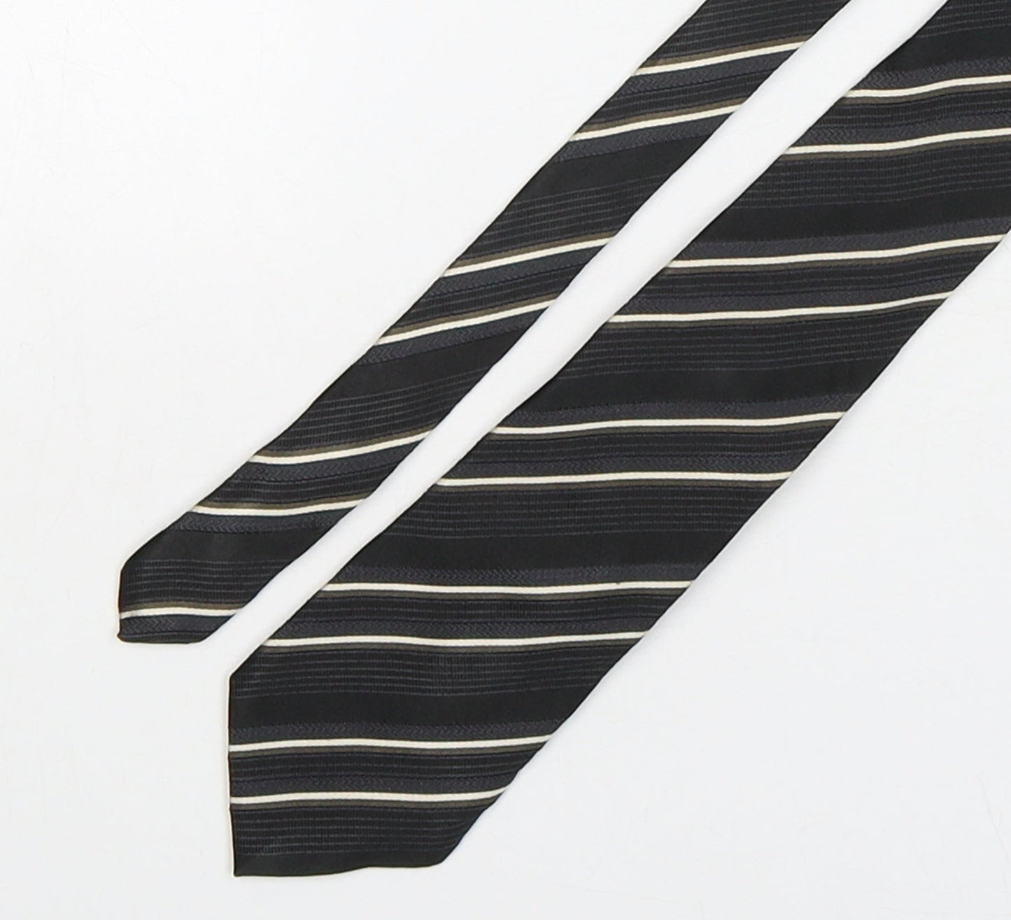 Zara Mens Multicoloured Striped Silk Pointed Tie One Size