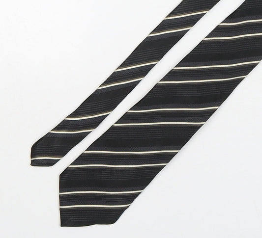 Zara Mens Multicoloured Striped Silk Pointed Tie One Size