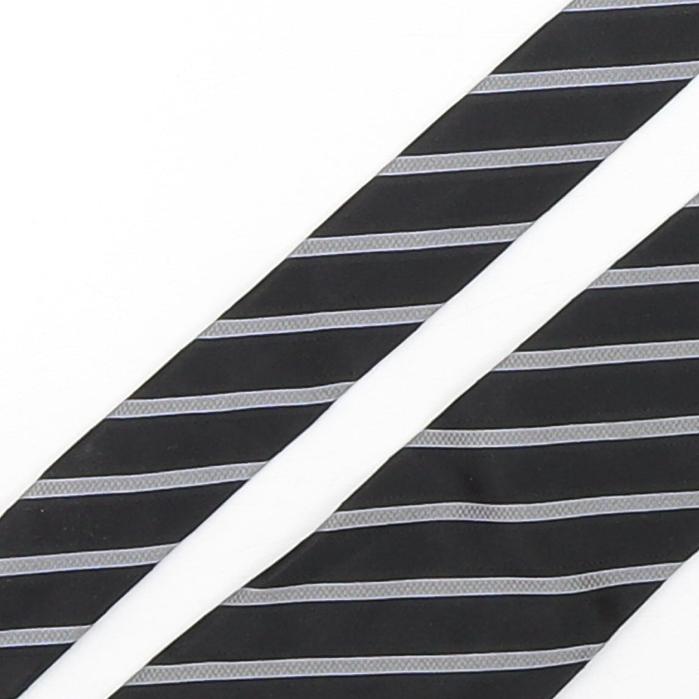 Tumi  Mens Multicoloured Striped Silk Pointed Tie One Size
