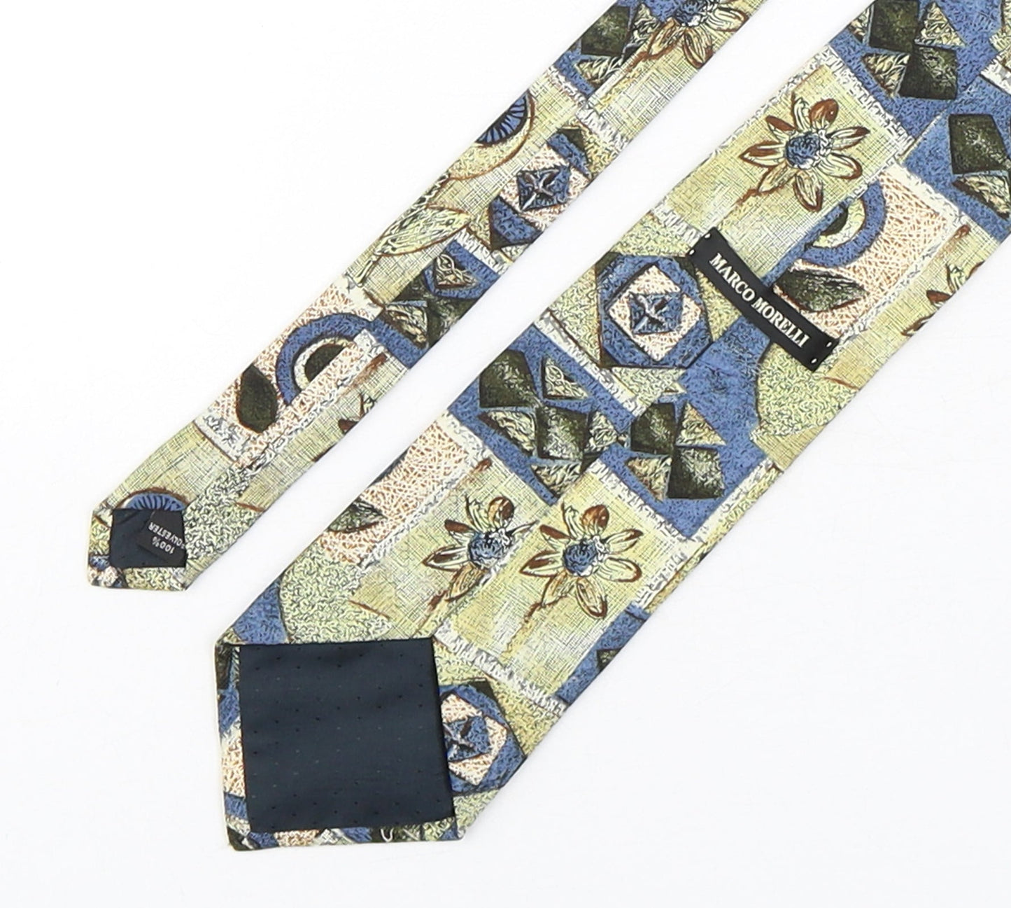 Marco Morelli Mens Multicoloured Floral Polyester Pointed Tie One Size