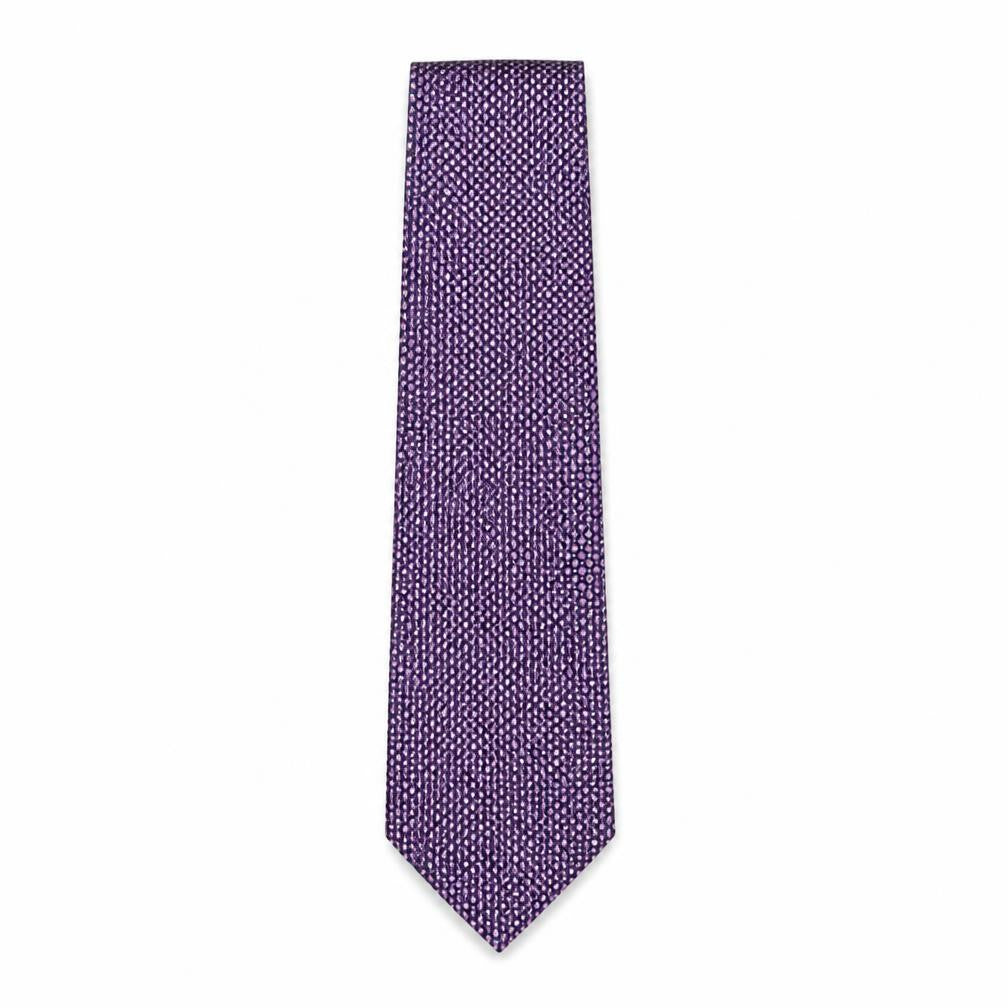 Marks & Spencer Mens Purple Geometric Silk Pointed Tie One Size