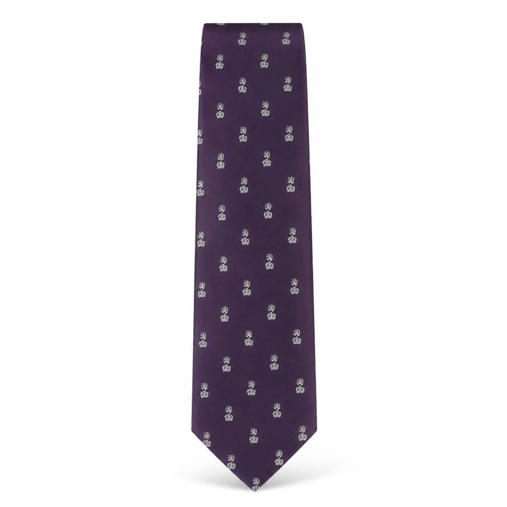 Michael Suu Mens Purple Geometric Silk Pointed Tie One Size