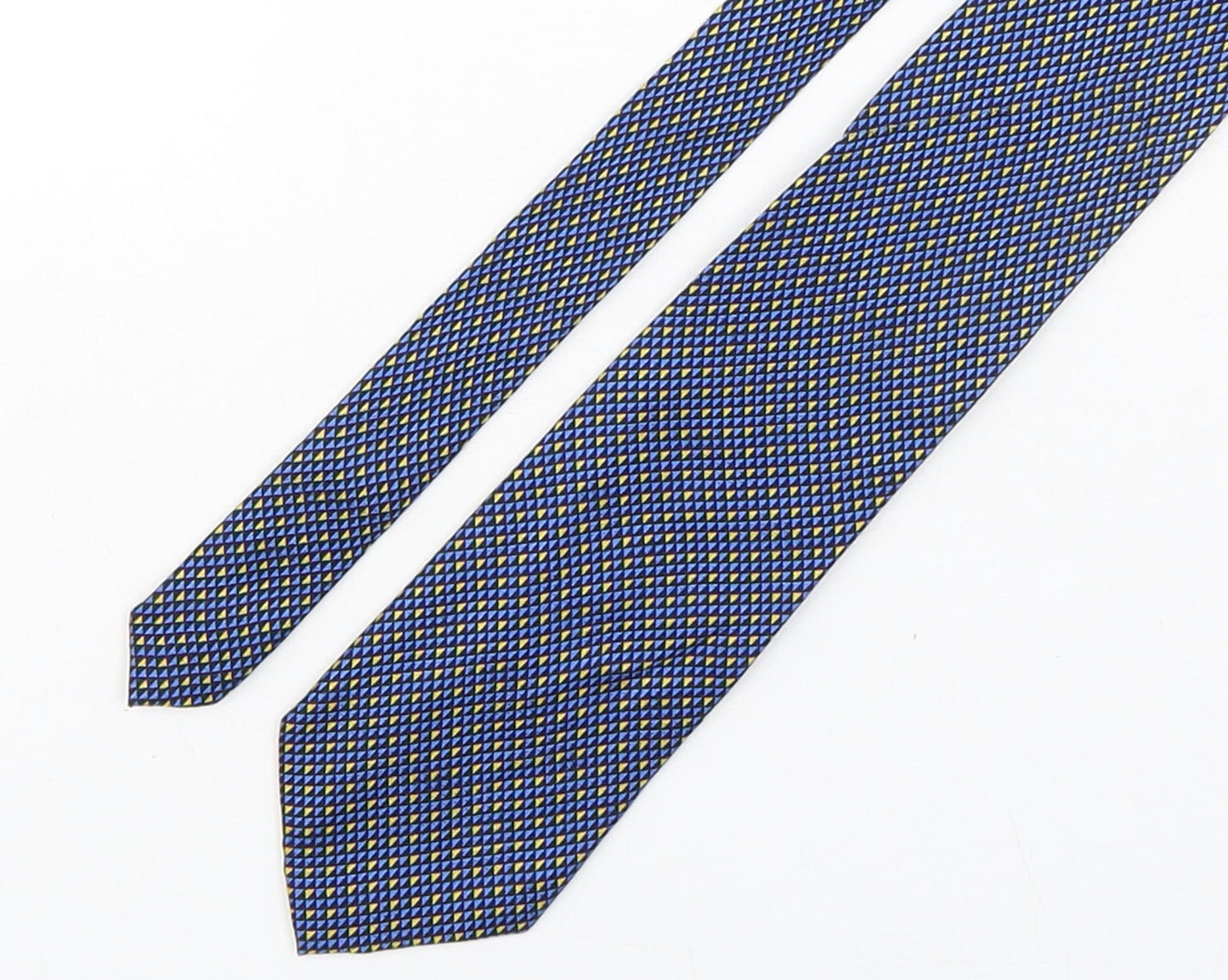 Gianni Ricci  Mens Multicoloured Geometric Silk Pointed Tie One Size