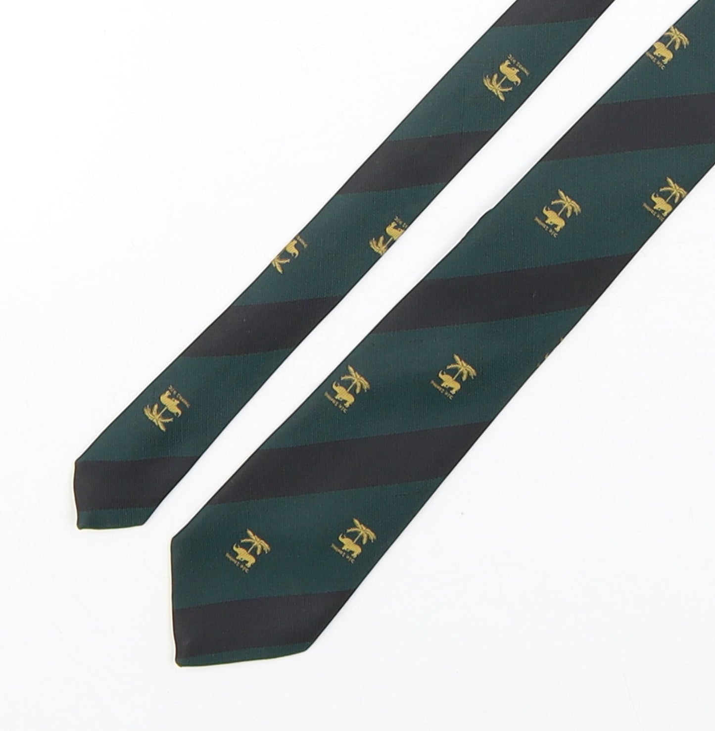 Wing Wai Company Mens Multicoloured Striped Polyester Pointed Tie One Size