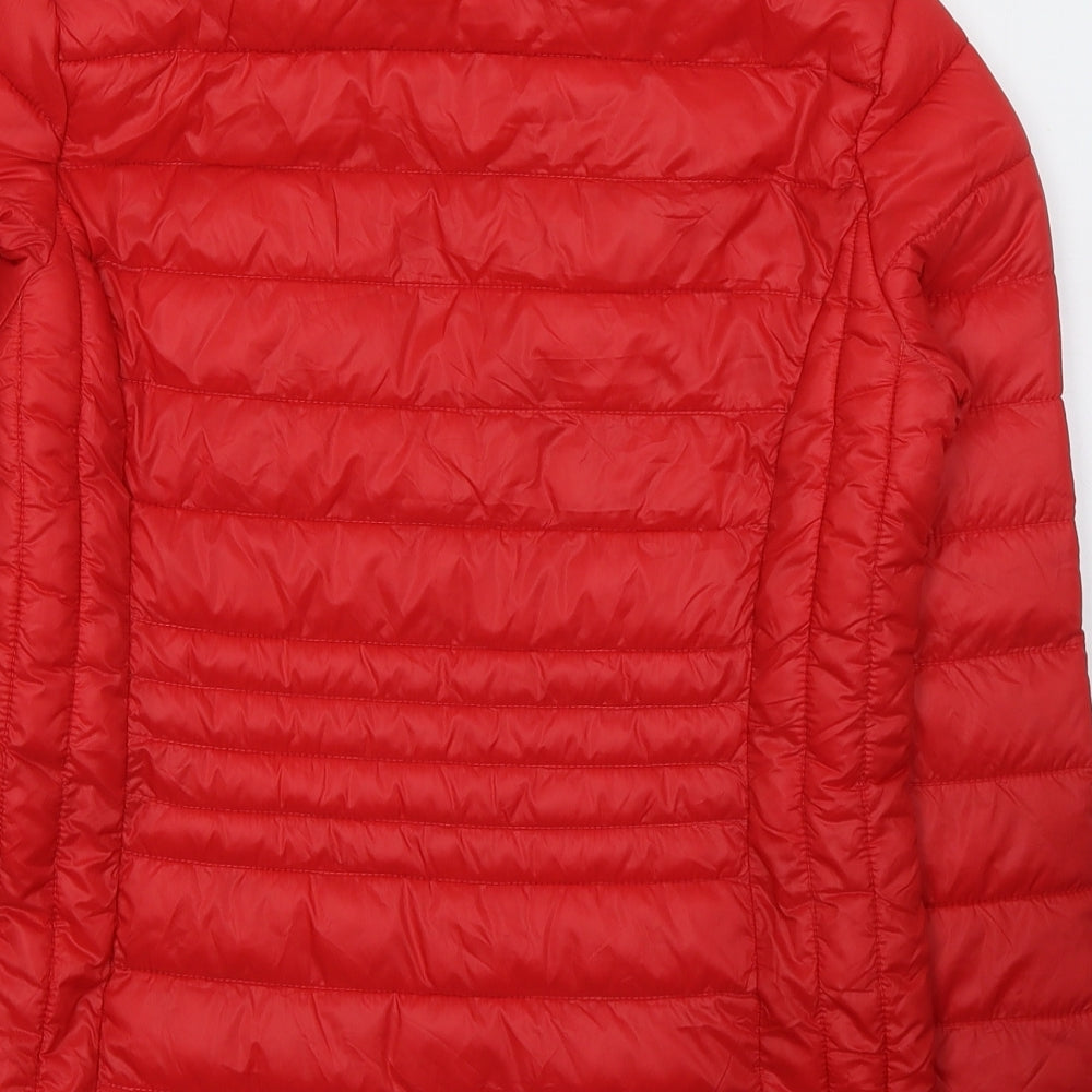Primark Womens Red   Puffer Jacket Jacket Size 6  Zip