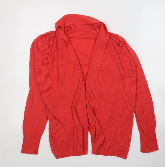 Wallis Womens Pink V-Neck  Nylon Cardigan Jumper Size S   - Waterfall Cardigan