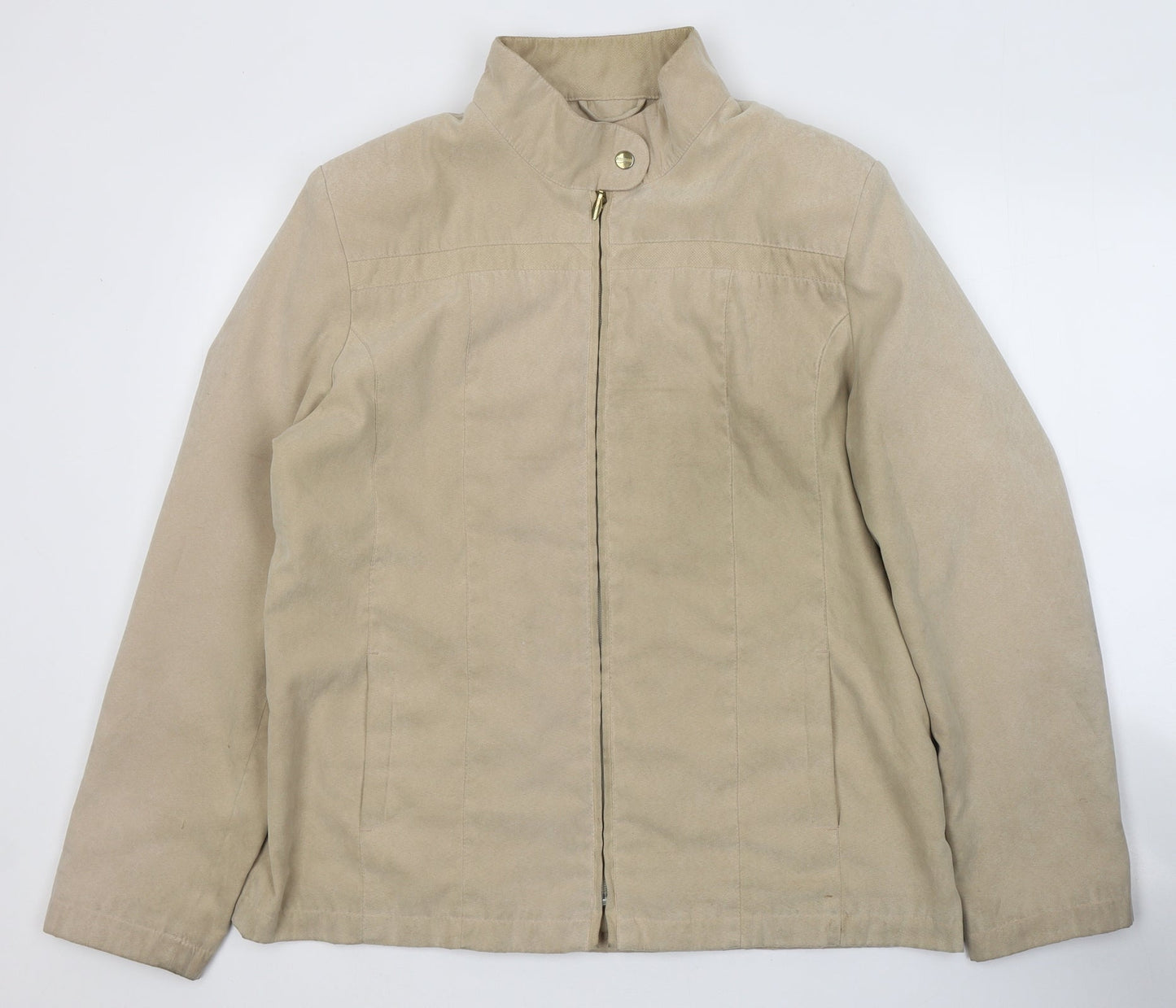 EWM Womens Beige   Jacket Coat Size 16  Zip
