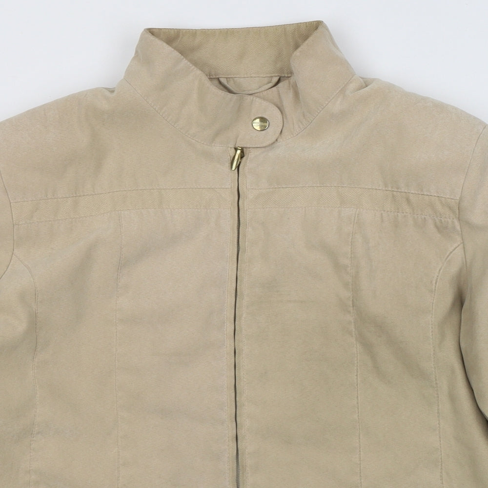EWM Womens Beige   Jacket Coat Size 16  Zip
