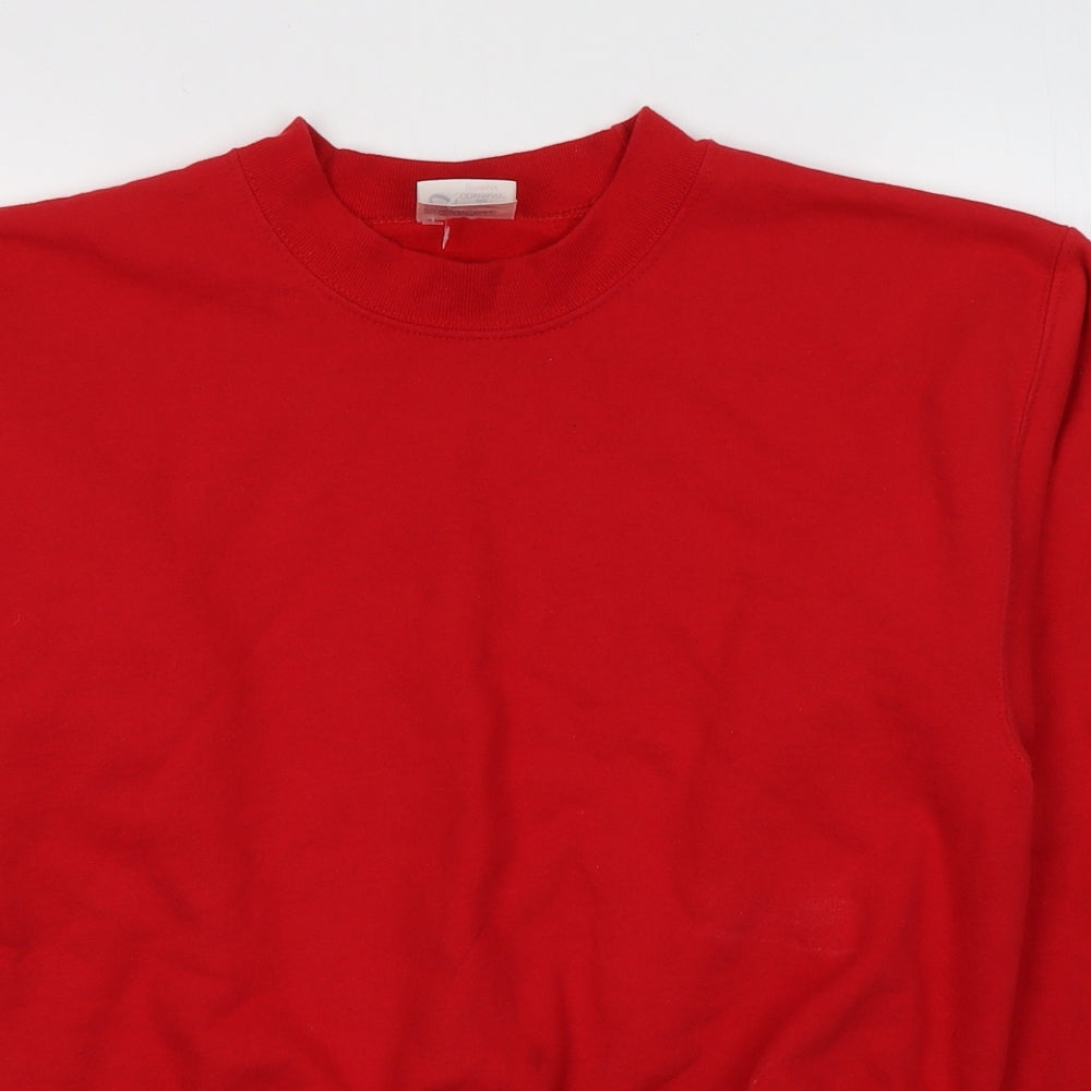 Port and company Womens Red  Cotton Pullover Sweatshirt Size S  Pullover
