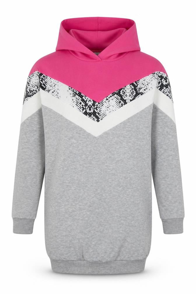 Matalan Girls Grey  Cotton Tunic Sweatshirt Size 13 Years  Pullover