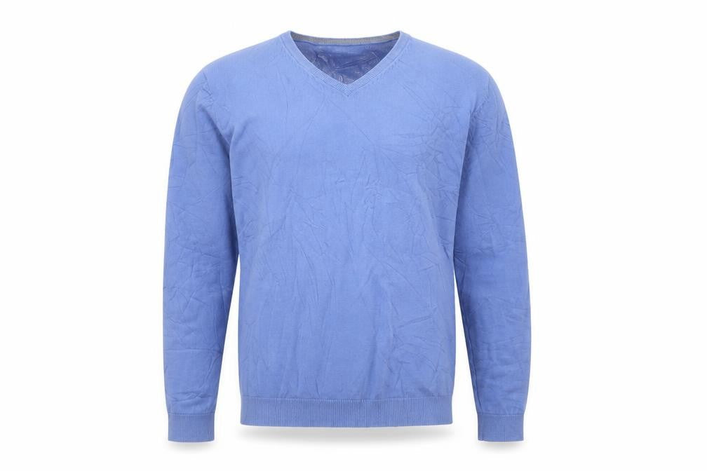 Gap Mens Blue V-Neck  Cotton Pullover Jumper Size L