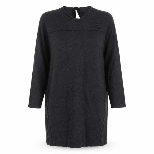 Monsoon Womens Grey  Acrylic Jumper Dress  Size 12  Roll Neck Tie