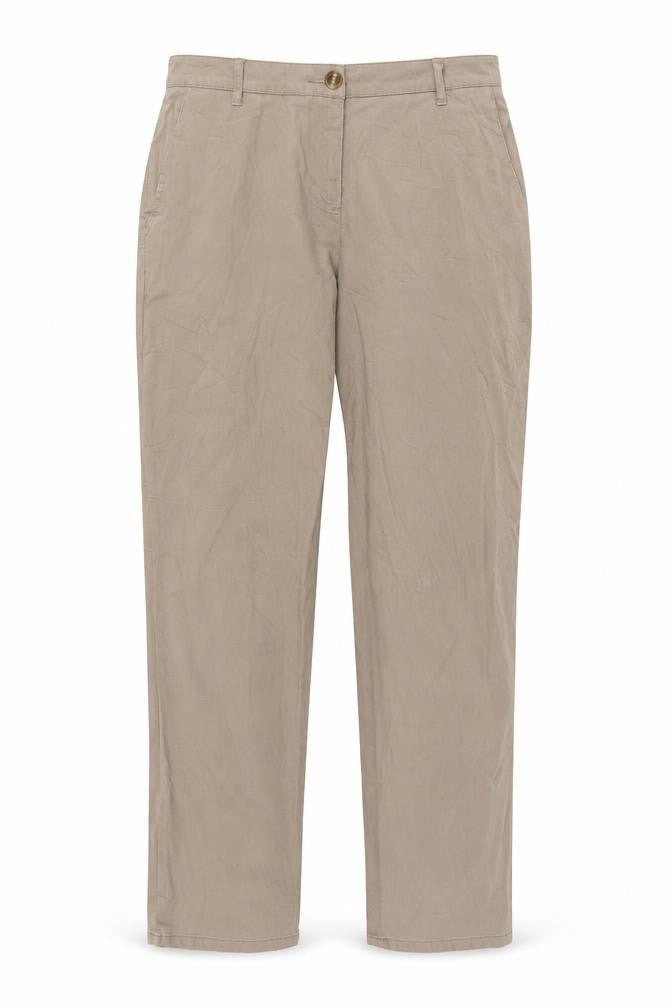 Buffalo Womens Beige  Cotton Trousers  Size 12 L30 in Regular Button