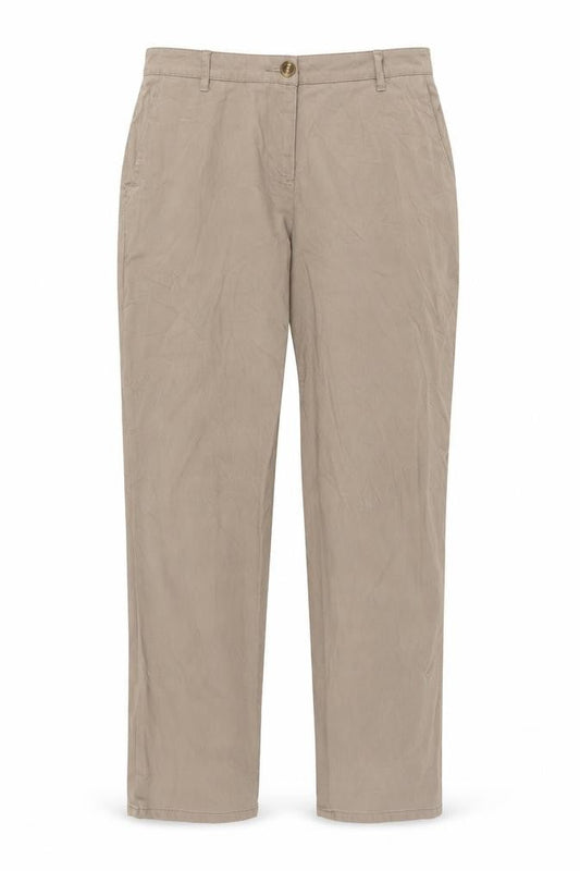 Buffalo Womens Beige  Cotton Trousers  Size 12 L30 in Regular Button