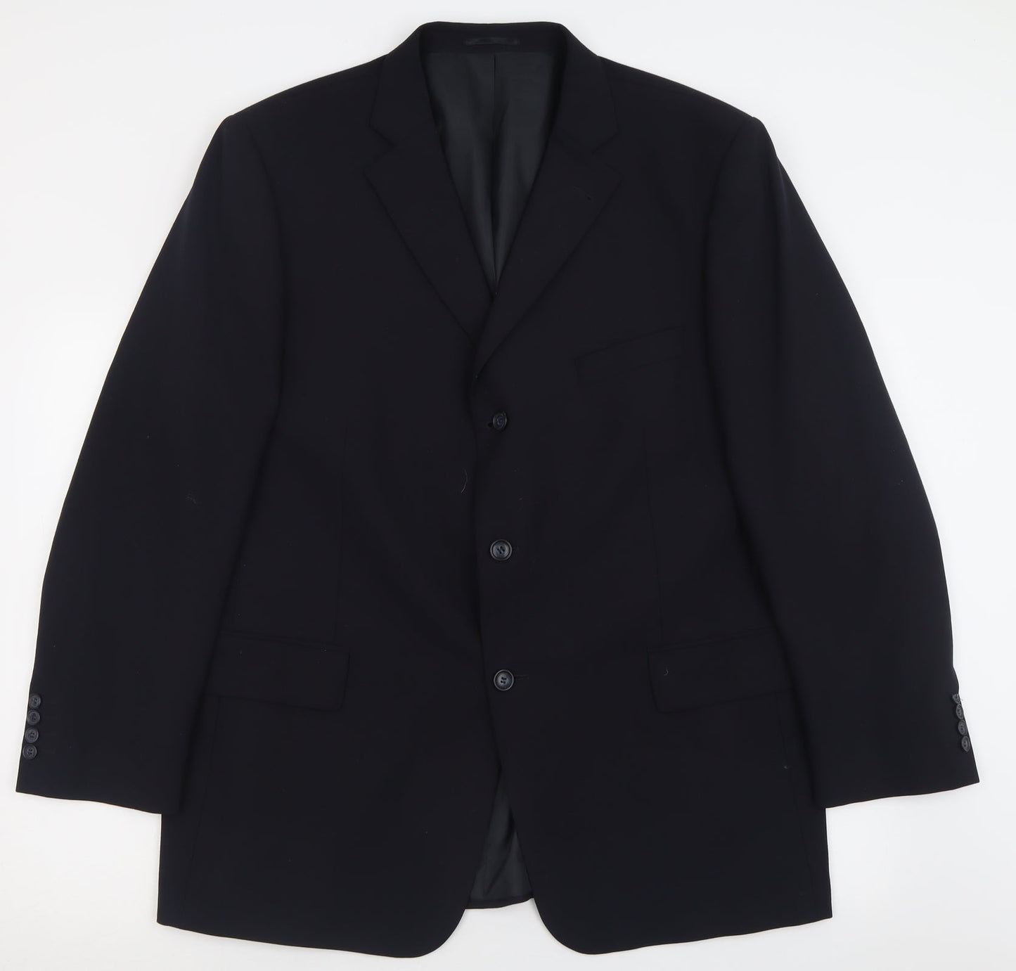 ARMANDO Womens Blue  Wool Jacket Suit Jacket Size 46