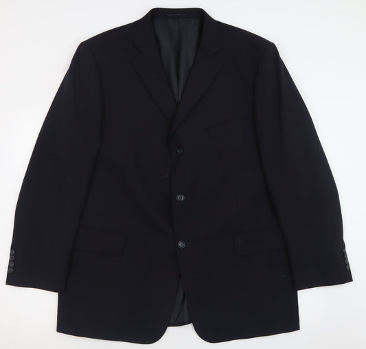 ARMANDO Womens Blue  Wool Jacket Suit Jacket Size 46
