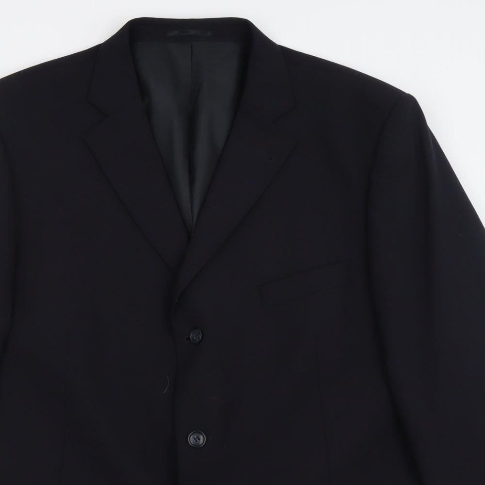 ARMANDO Womens Blue  Wool Jacket Suit Jacket Size 46