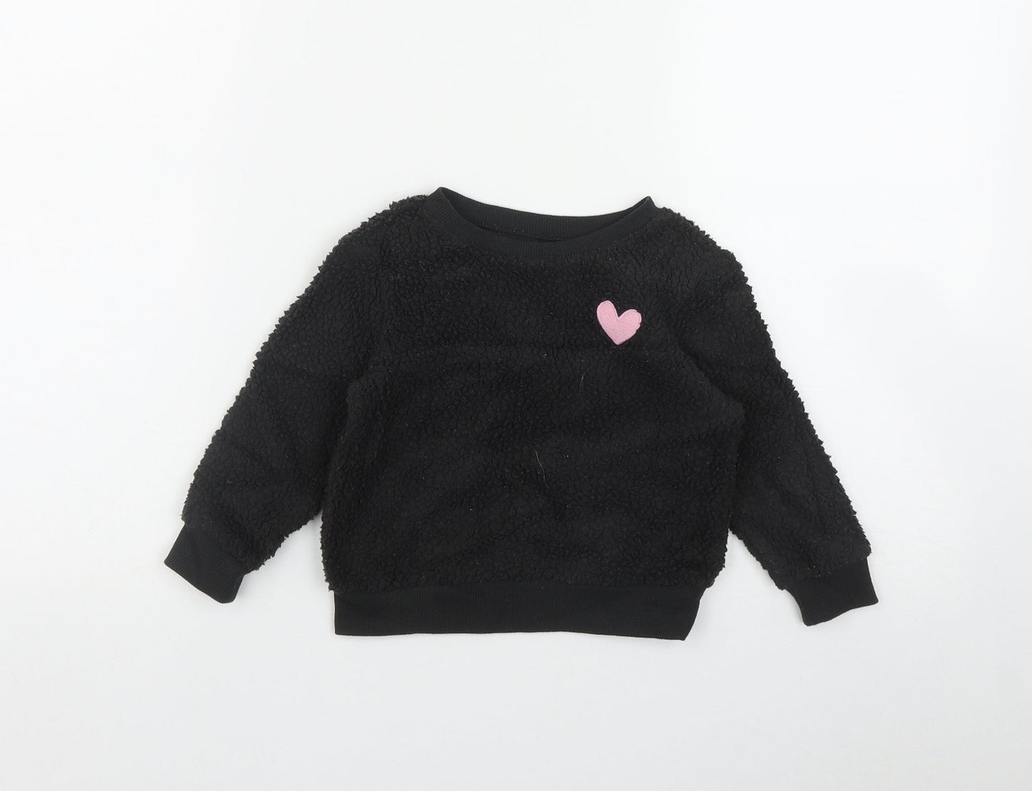 Old Navy Girls Black  Polyester Pullover Sweatshirt Size 2 Years
